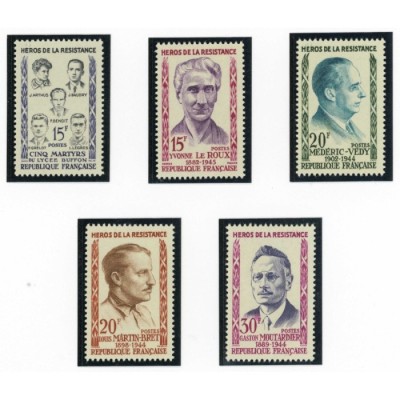 YT 1198 à 1202 - Neuf xx - 6 timbres - Cote 6 Euros