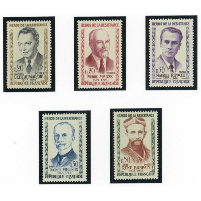 YT 1248 à 1252 - Neuf xx - 5 timbres - Cote 14 Euros