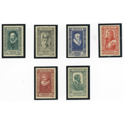 YT 587 à 592 - Neuf x - 6 timbres - Cote 9 Euros