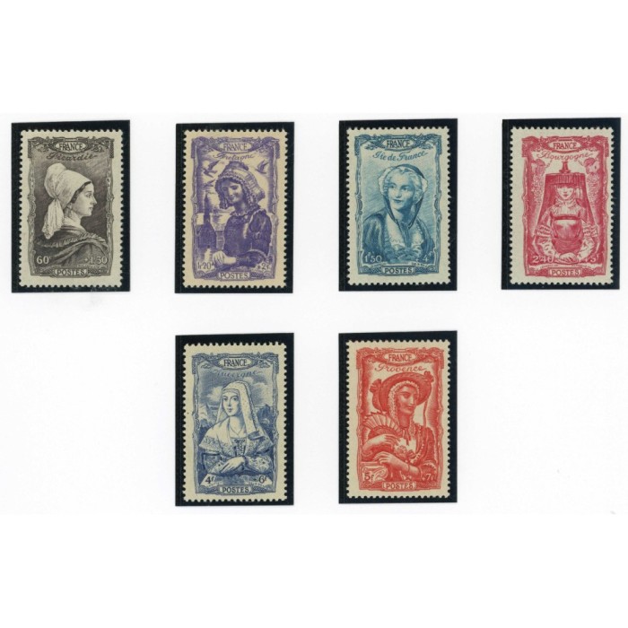 YT 593 à 598 - Neuf x - 6 timbres - Cote 10 Euros
