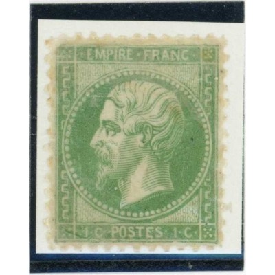 Napoleon 1 c. Vert - Papier baudruche - Essai de couleur