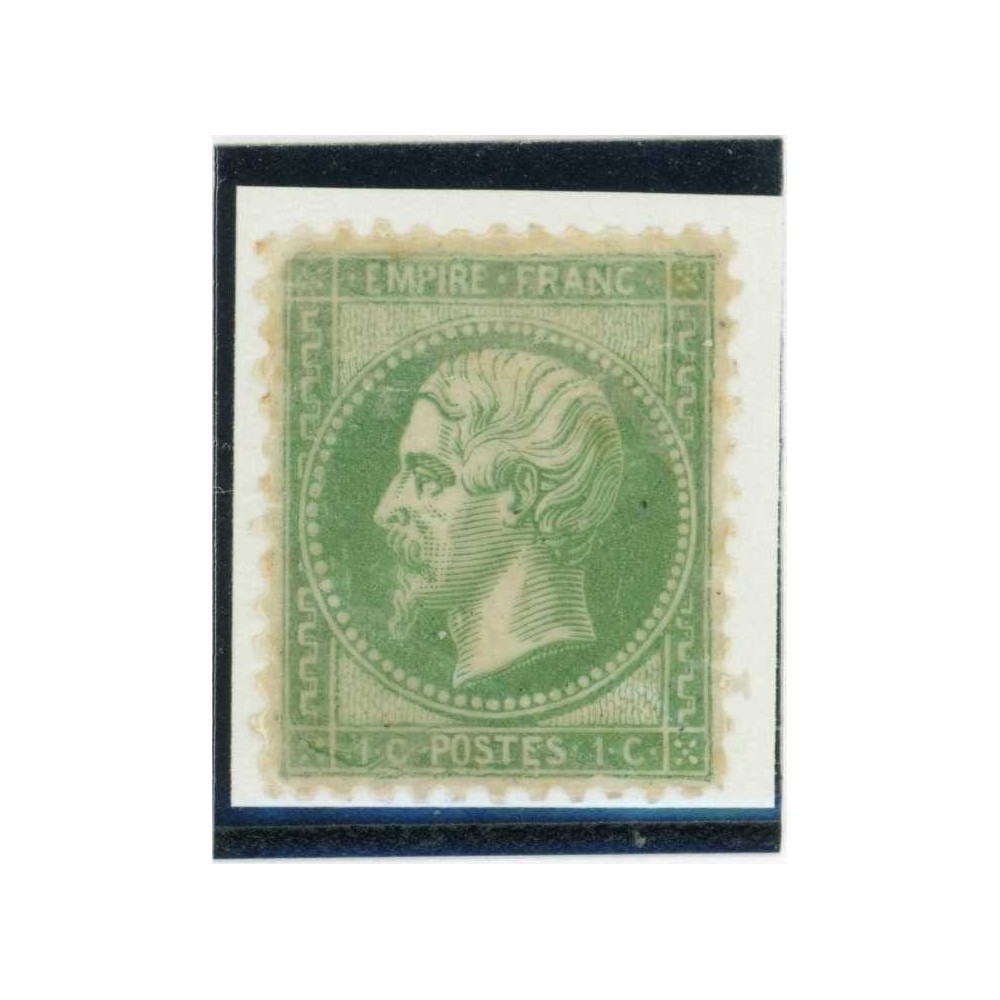 Napoleon 1 c. Vert - Papier baudruche - Essai de couleur