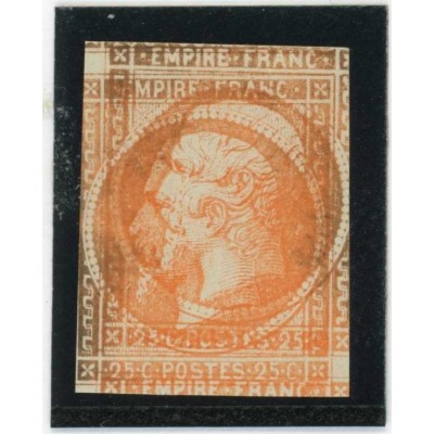 Napoleon 25 c. Orange - impression double - Essai de couleur