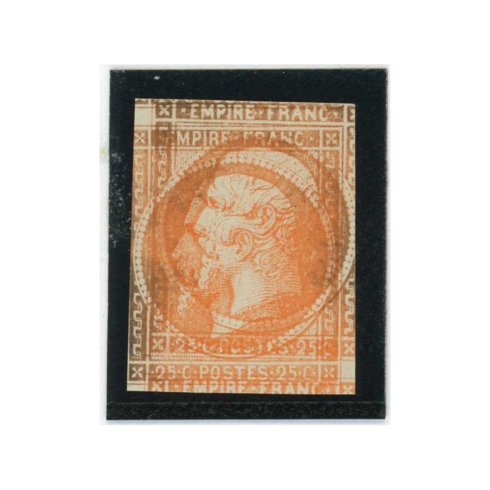 Napoleon 25 c. Orange - impression double - Essai de couleur
