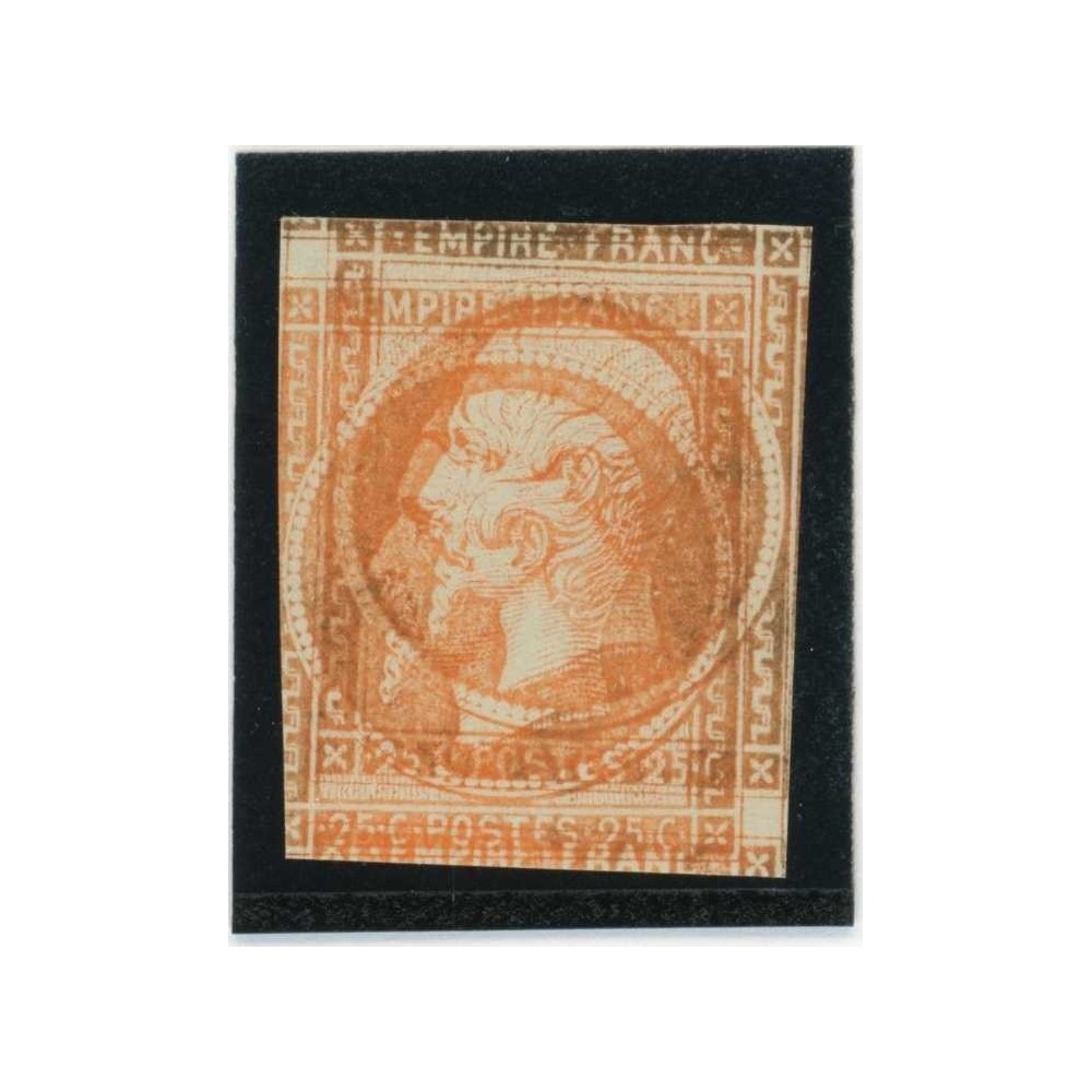 Napoleon 25 c. Orange - impression double - Essai de couleur