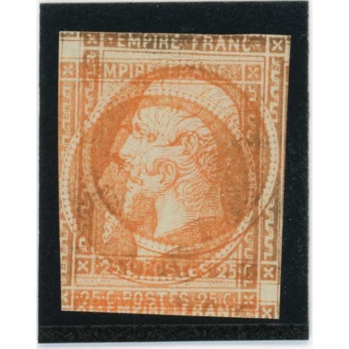 Napoleon 25 c. Orange - impression double - Essai de couleur