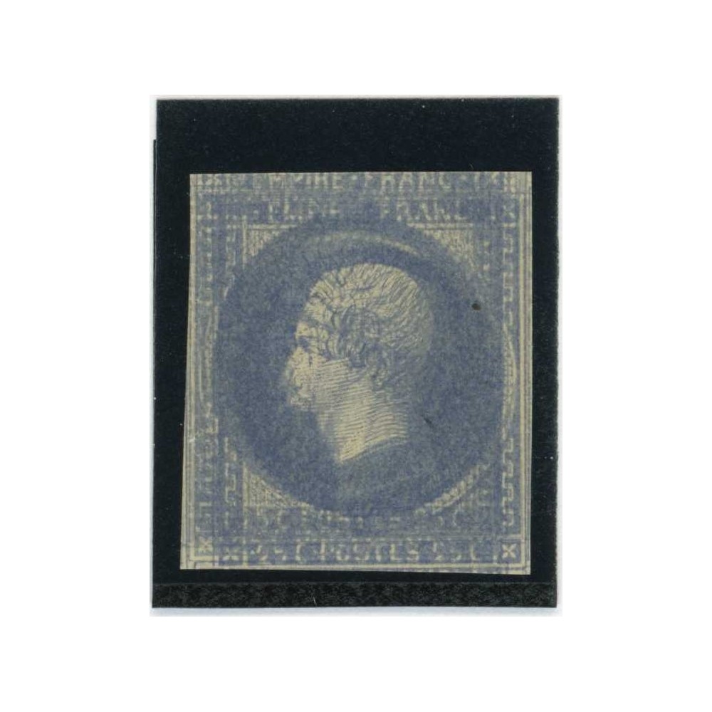Napoleon 25 c. Bleu - impression double - Essai de couleur