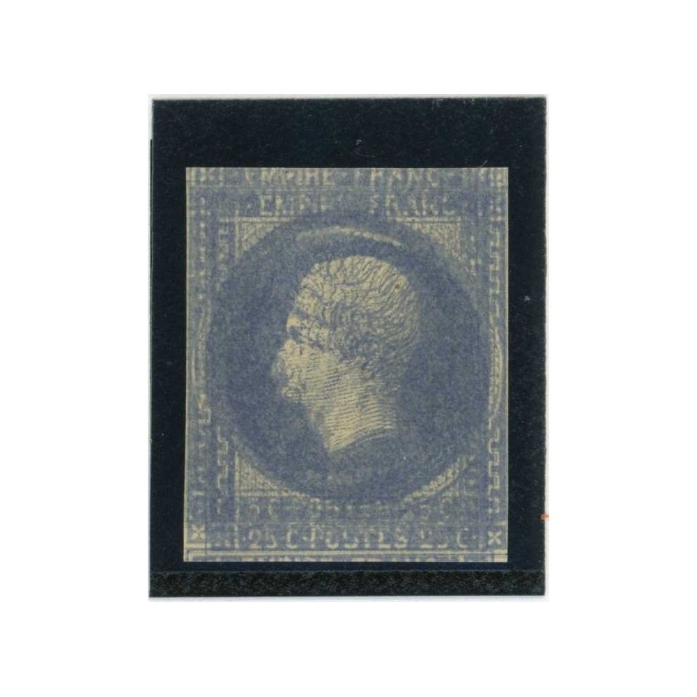 Napoleon 25 c. Bleu - impression double - Essai de couleur