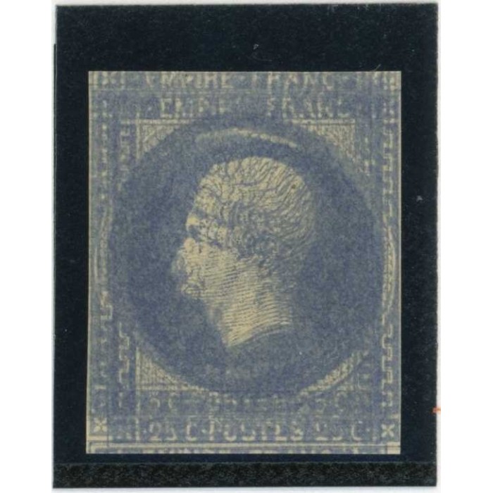 Napoleon 25 c. Bleu - impression double - Essai de couleur