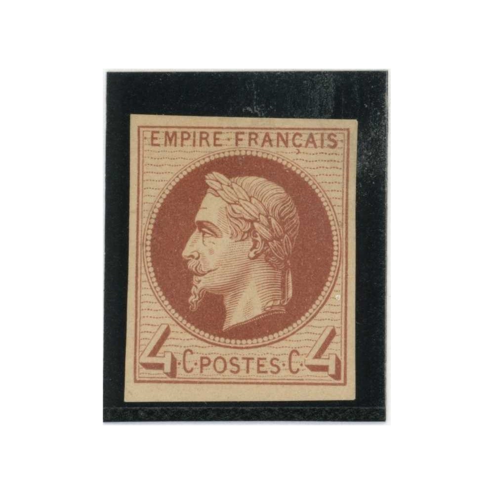 Napoleon Lauré 4 c. Marron - Essai de couleur