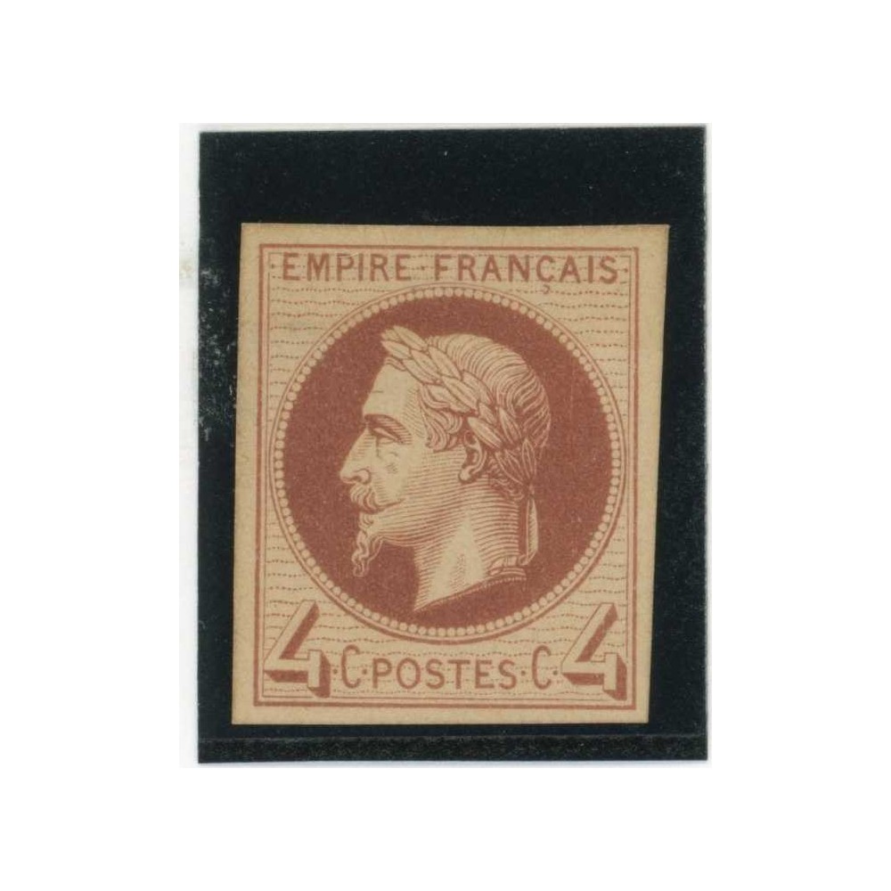 Napoleon Lauré 4 c. Marron - Essai de couleur