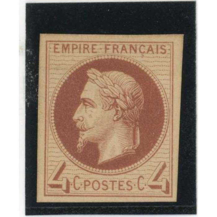 Napoleon Lauré 4 c. Marron - Essai de couleur