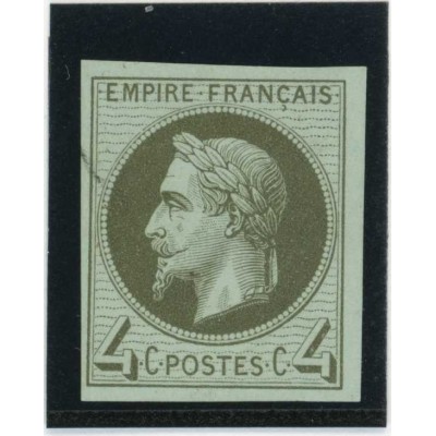 Napoleon Lauré 4 c. Vert - Essai de couleur