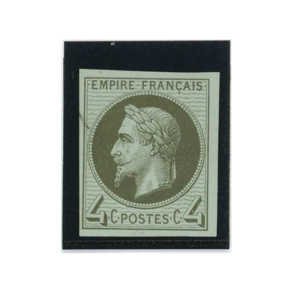 Napoleon Lauré 4 c. Vert - Essai de couleur