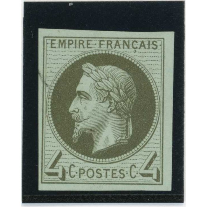 Napoleon Lauré 4 c. Vert - Essai de couleur