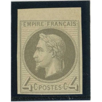 Napoleon Lauré 4 c. Gris - Essai de couleur