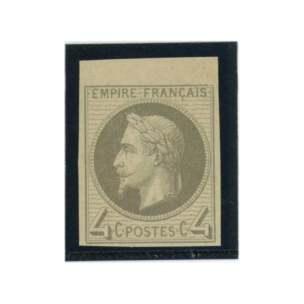 Napoleon Lauré 4 c. Gris - Essai de couleur