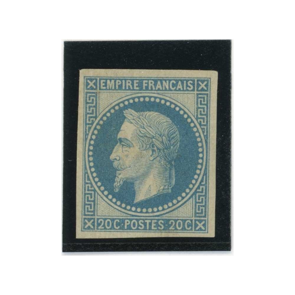 Napoleon Lauré 20 c. Bleu - Essai de couleur