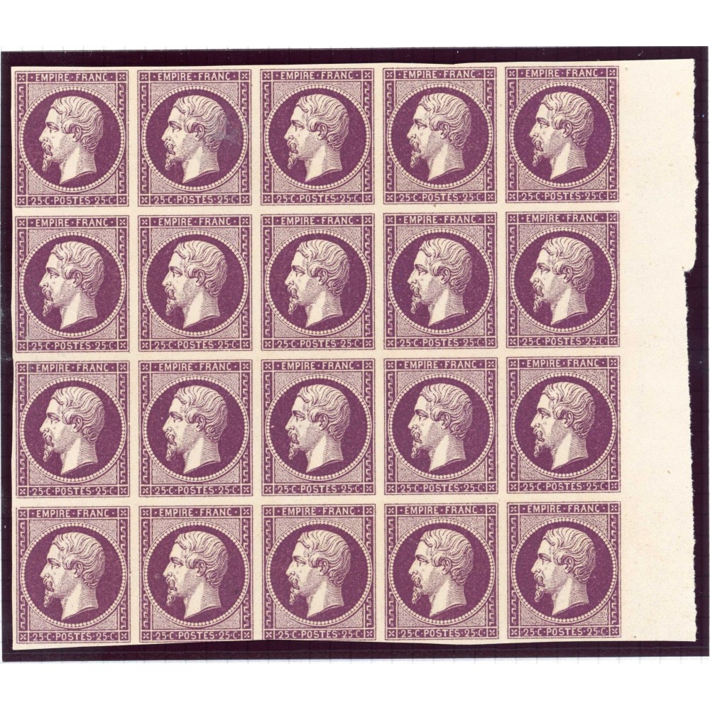 Napoleon Bloc de 20 - Essai de couleur