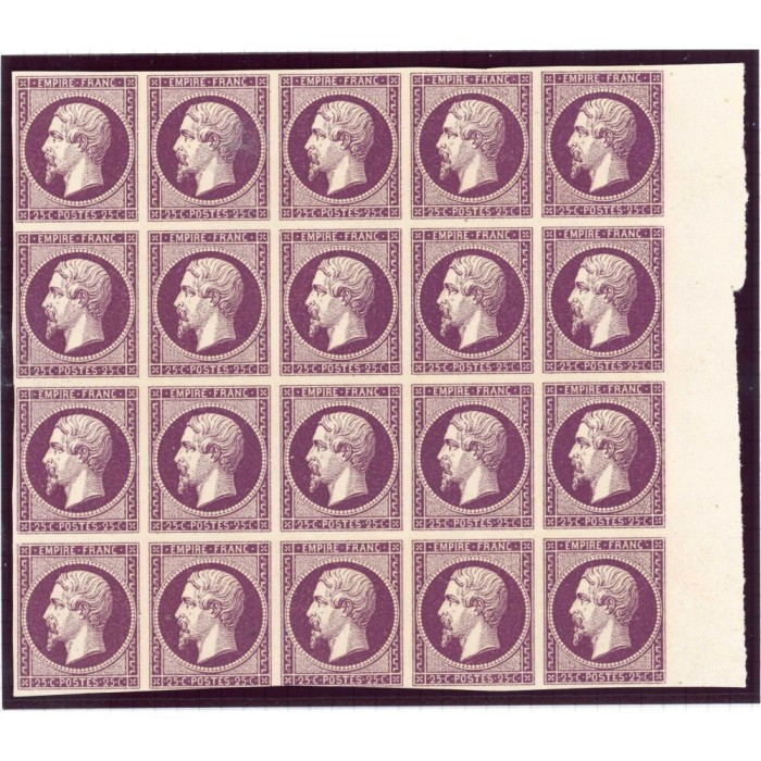 Napoleon Bloc de 20 - Essai de couleur
