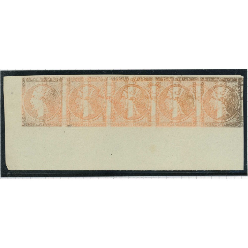 Napoleon Bande de 5 - double impression - Essai de couleur