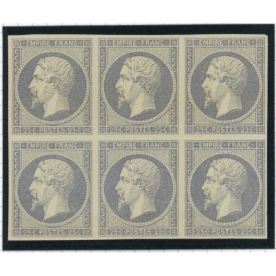 Napoleon Bloc de 6 - Double impression - Essai de couleur