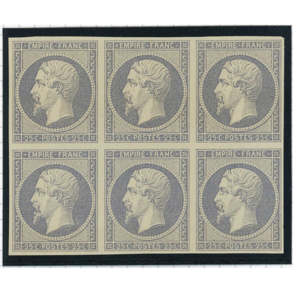 Napoleon Bloc de 6 - Double impression - Essai de couleur