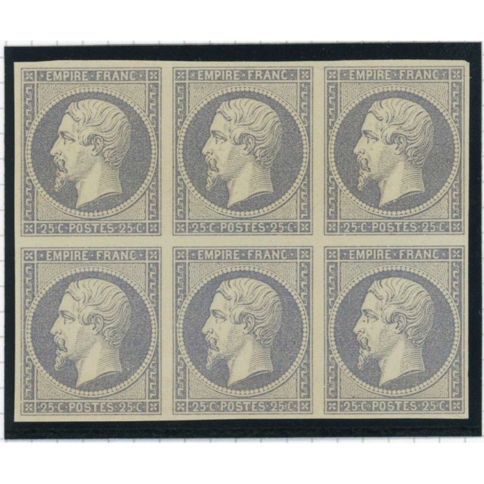 Napoleon Bloc de 6 - Double impression - Essai de couleur