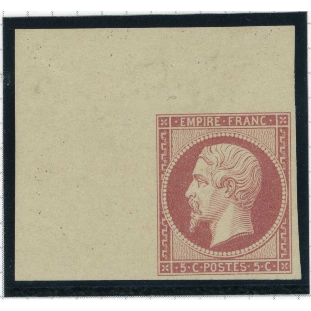 Napoleon 5 c. Rose - Bord de feuille - Essai de couleur