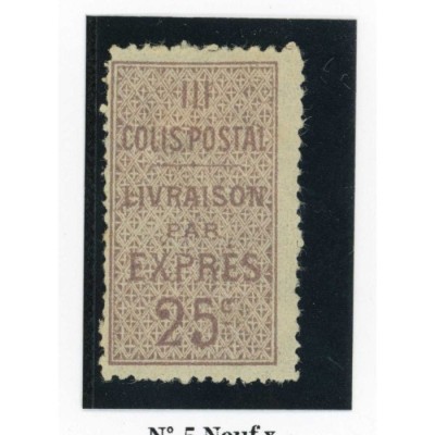 Algérie - Colis Postaux - YT 5 - Neuf x - Cote 12 Euros