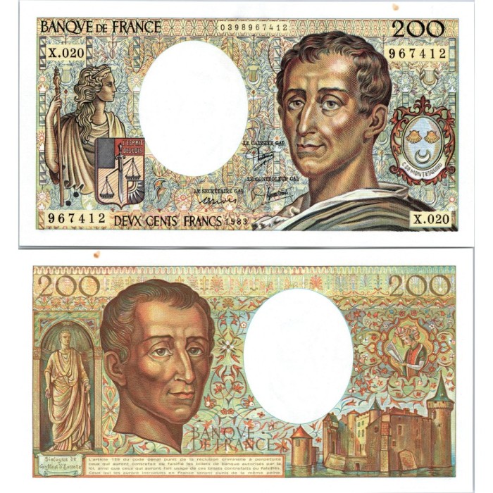 200 Francs Montesquieu - 1983 - F.70.03 - Alph 020 - SPL