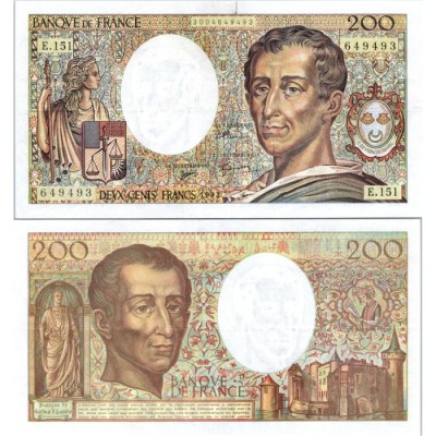 200 Francs Montesquieu - 1992 - F.70.12c - Alph 151 - SPL