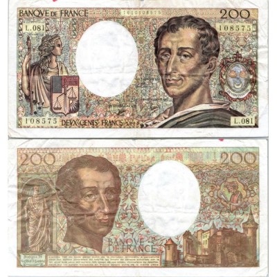 200 Francs Montesquieu - 1990 - F.70.10a - Alph 081 - TB