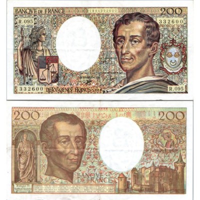 200 Francs Montesquieu - 1990 - F.70.10b - Alph 095 - SUP