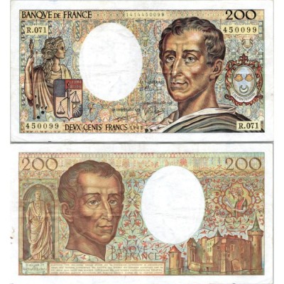 200 Francs Montesquieu - 1989 - F.70.09 - Alph 071 - SUP