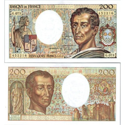 200 Francs Montesquieu - 1989 - F.70.09 - Alph 073 - Neuf