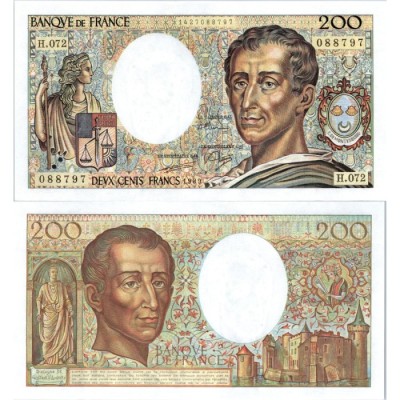 200 Francs Montesquieu - 1989 - F.70.09 - Alph 072 - Neuf