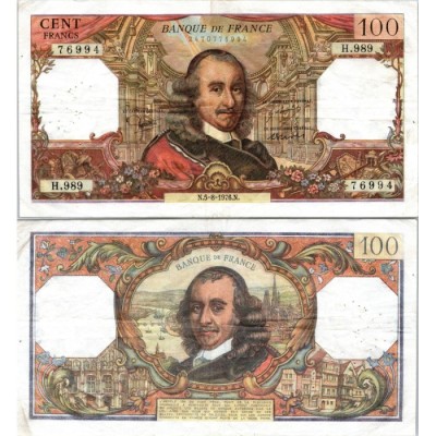100 Francs Corneille - 5/08/1976 - F.65.54 - Alph 989 - SUP