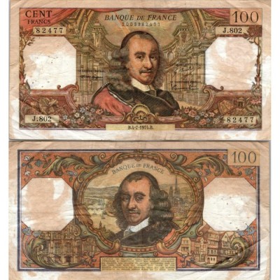 100 Francs Corneille - 4/07/1974 - F.65.46 - Alph 802 - TB