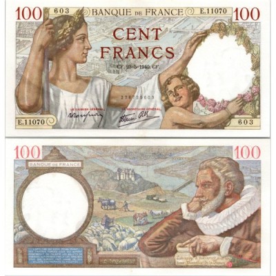 100 Francs Sully - 23/05/1940 - F.26.30 - Alph 11070 - SUP