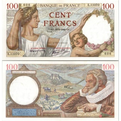 100 Francs Sully - 23/05/1940 - F.26.30 - Alph 11070 - SUP