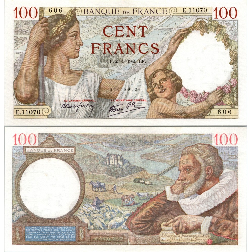 100 Francs Sully - 23/05/1940 - F.26.30 - Alph 11070 - SUP