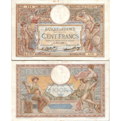 100 Francs Luc et Olivier Merson - 30/06/1928 - F.24.07 - Alph 21927 - TTB