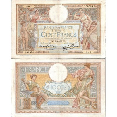 100 Francs Luc et Olivier Merson - 2/06/1938 - F.25.21 - Alph 59524 - TTB
