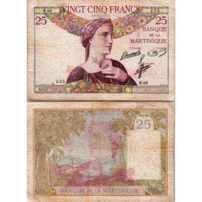 25 Francs -  - Martinique. - Alph 46 - TTB