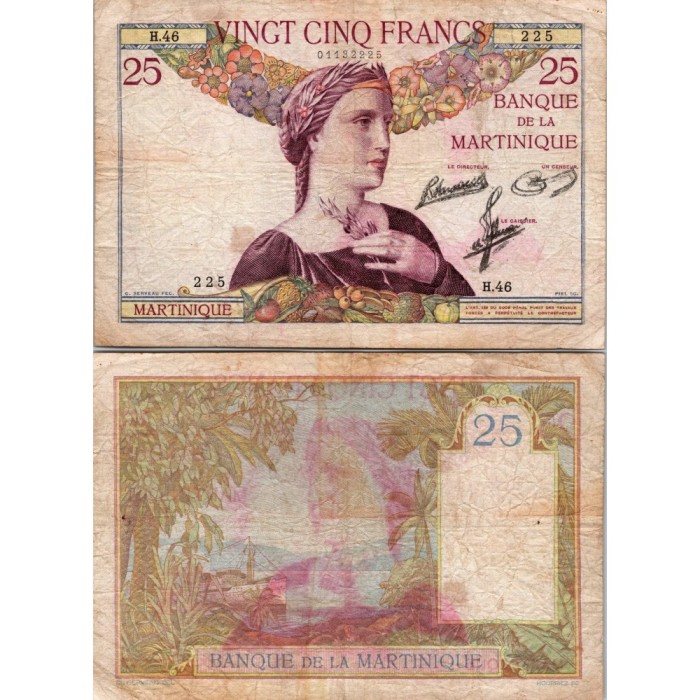 25 Francs -  - Martinique. - Alph 46 - TTB