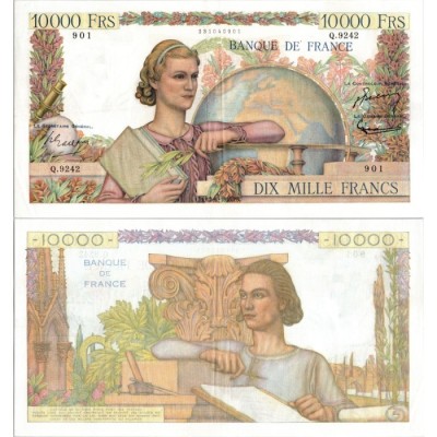 10000 Francs Génie Français - 2/06/1955 - F.50.75 - Alph 9242 - SUP