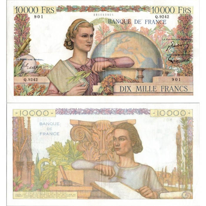 10000 Francs Génie Français - 2/06/1955 - F.50.75 - Alph 9242 - SUP
