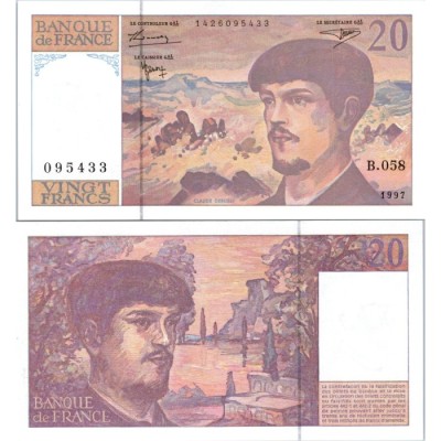 20 Francs Debussy - 1997 - F.66TER.02 - Alph 058 - SPL