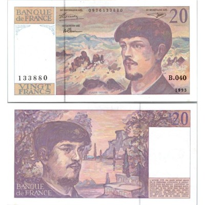 20 Francs Debussy - 1993 - F.66BIS.05 - Alph 040 - SPL